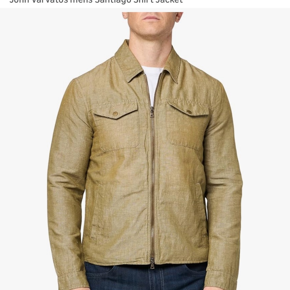 NEW NWT John Varvatos Men's Santiago Zip Front Jacket, Size 44 Retail $428